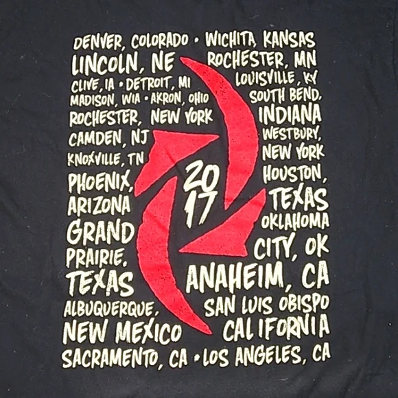 2017 HALESTORM ROB ZOMBIE CONCERT TEE WITH DAYES MENS L - Picture 5 of 5